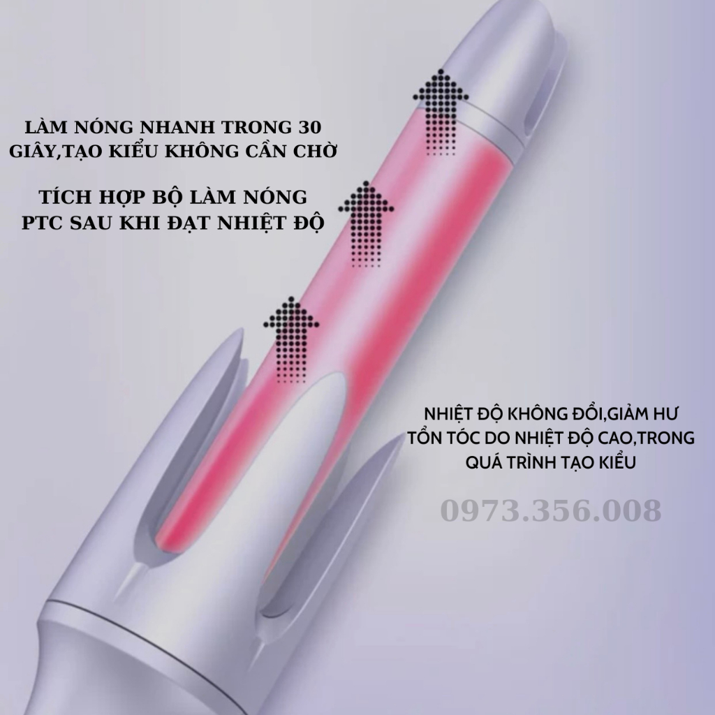 Máy Uốn Xoăn Tự Động PRO,Phiên Bản Mới Nhất,Size 28mm,Bảo Hành 6 Tháng