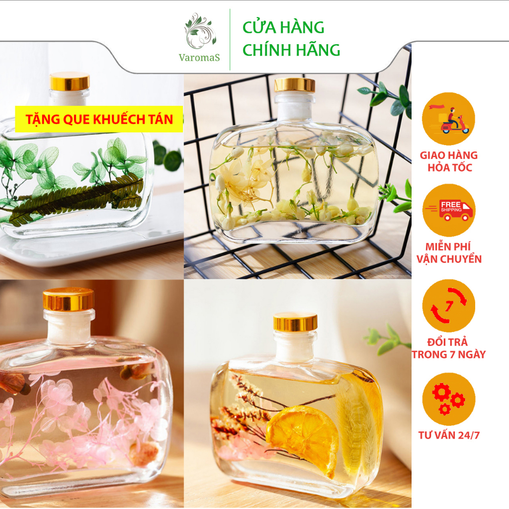 Tinh Dầu Thơm Phòng VaromaS Lọ Khuếch Tán Nước Hoa Thơm Phòng Ngủ Sang Trọng KT02 100ml