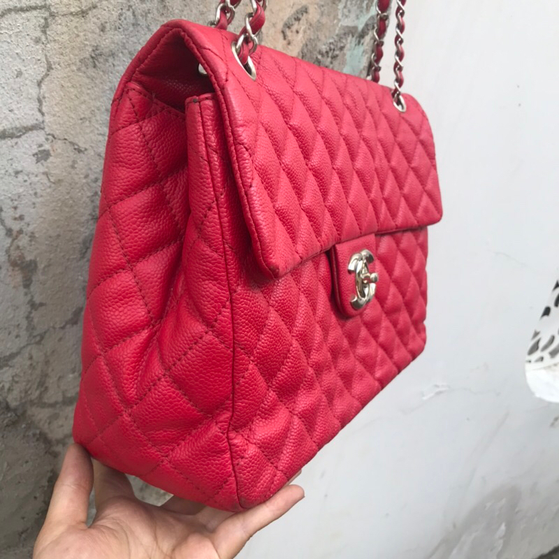 Túi si hàng si nhật s30 cm tình trạng 90% màu đỏ hồng cam