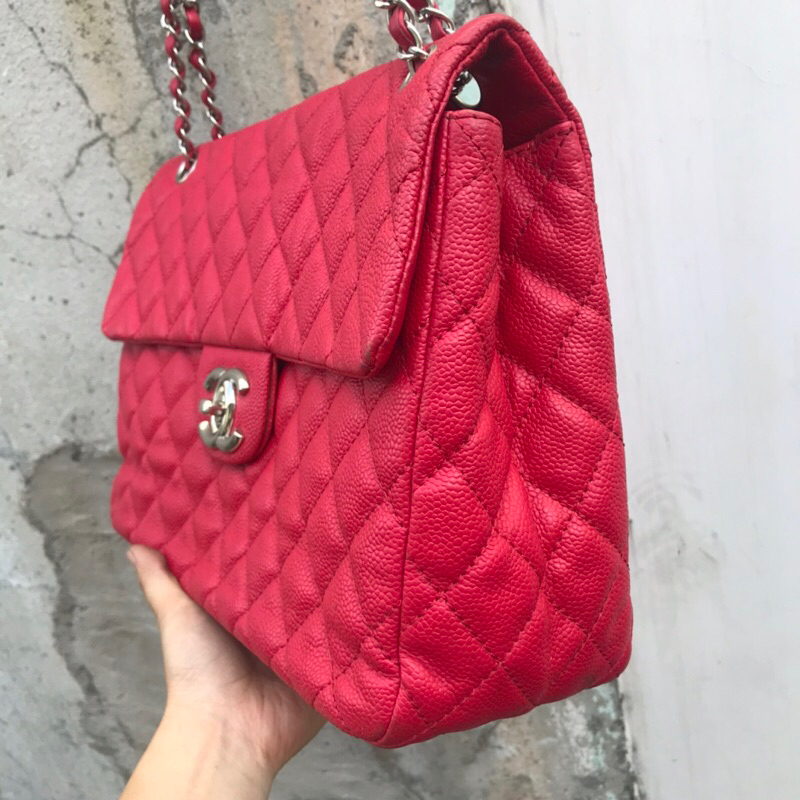 Túi si hàng si nhật s30 cm tình trạng 90% màu đỏ hồng cam