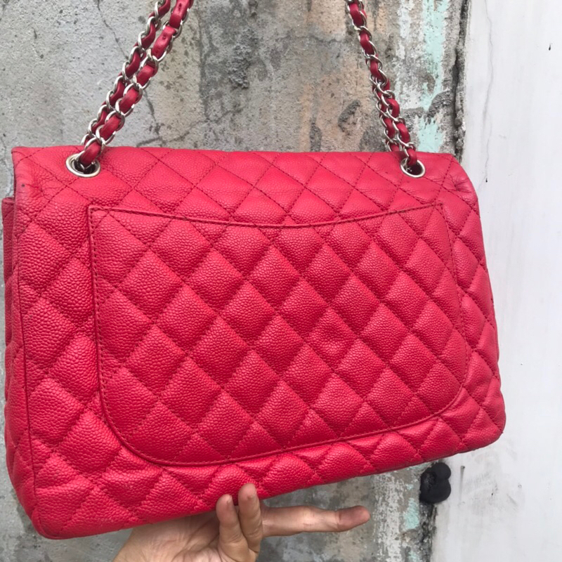 Túi si hàng si nhật s30 cm tình trạng 90% màu đỏ hồng cam