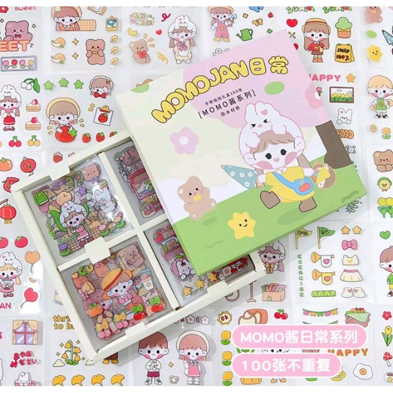 Sticker cute trang trí dán tập vở, bình nước, bút nước.