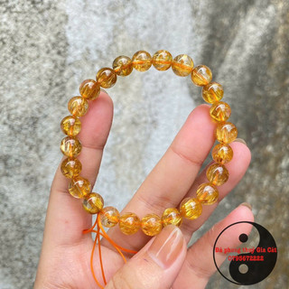 Vòng tay Thach Anh tóc vàng vip đậm kiểm định