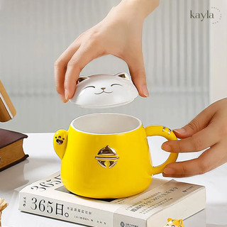 Ly sứ mèo thần tài may mắn