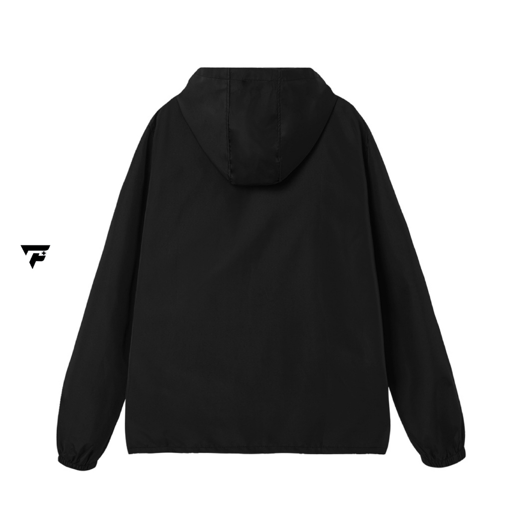 Áo Khoác Gió freesize FR1 Unisex FPLUS có mũ, dây rút Jacket 2 lớp