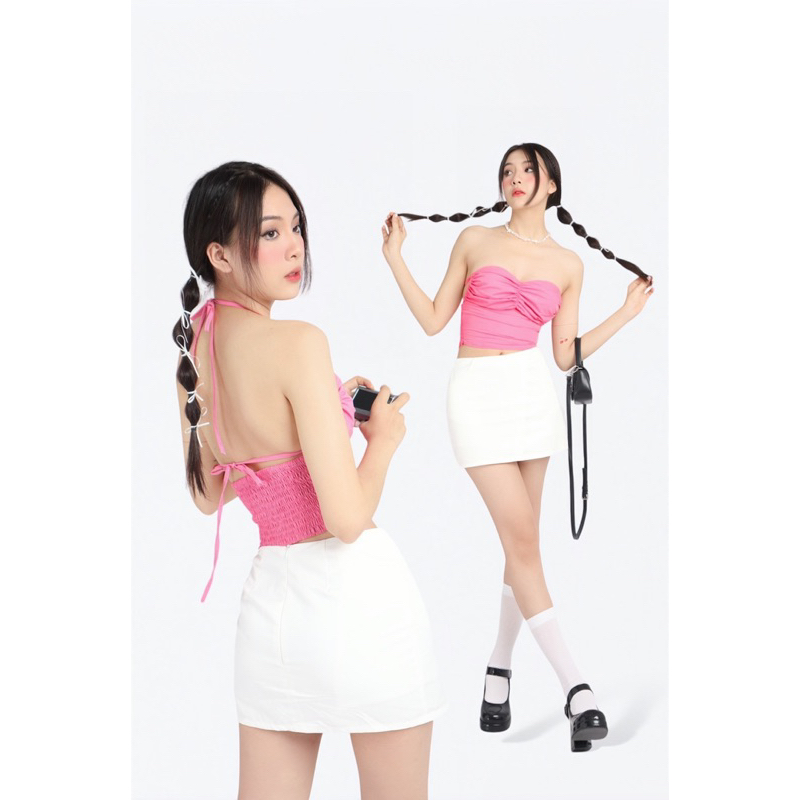 BARBIE TOP + MINI WRAP SKIRT Ebublio