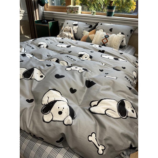 Set Ga Gối 3 Món Hình Chó Trắng