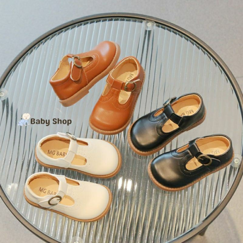 <Ảnh Thật_Video> Giày Da Mềm Chống Trượt MG Baby cho Bé Từ 1-3 Tuổi