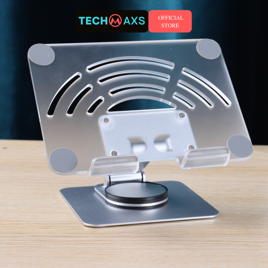 Giá Đỡ Ipad Máy Tính Bảng Điện Thoại ,Giá Để Tablet Ipad Xoay 360 Độ TechMaxs-Hợp Kim Nhôm Cao Cấp,Gấp Gọn