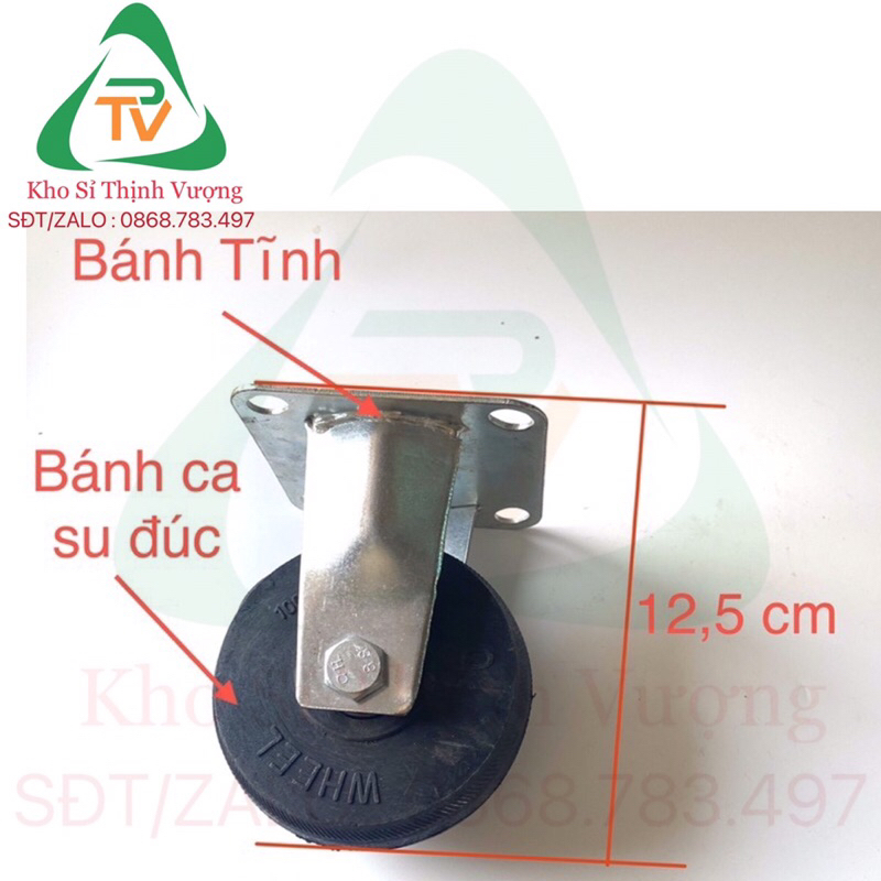 Bánh Xe Ca Su Đúc Chịu Tải Trọng Cao Tới 400 Kg