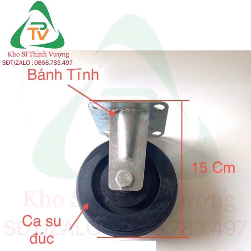 Bánh Xe Ca Su Đúc Chịu Tải Trọng Cao Tới 400 Kg