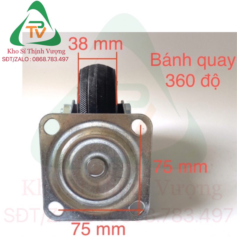 Bánh Xe Ca Su Đúc Chịu Tải Trọng Cao Tới 400 Kg