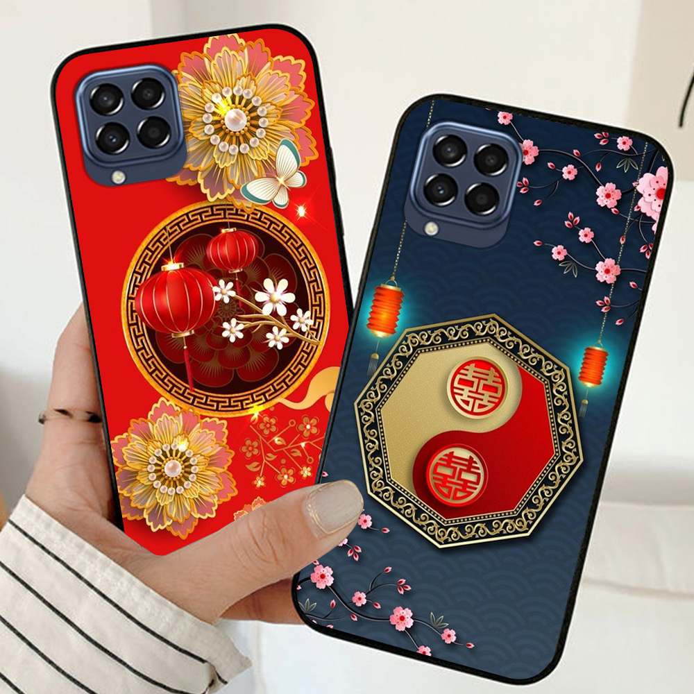 Ốp lưng Samsung m33, ss m53, ss m63, ss a12 , ss m12 in hình hoa phong cách trung quộc