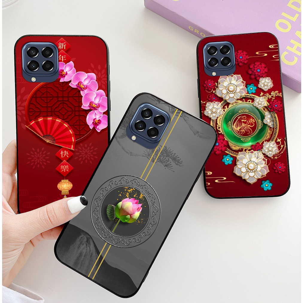 Ốp lưng Samsung m33, ss m53, ss m63, ss a12 , ss m12 in hình hoa phong cách trung quộc