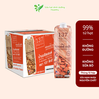 Thùng Sữa Hạt Hạnh Nhân Nguyên Chất 137 Degrees (1L x 12 Hộp)