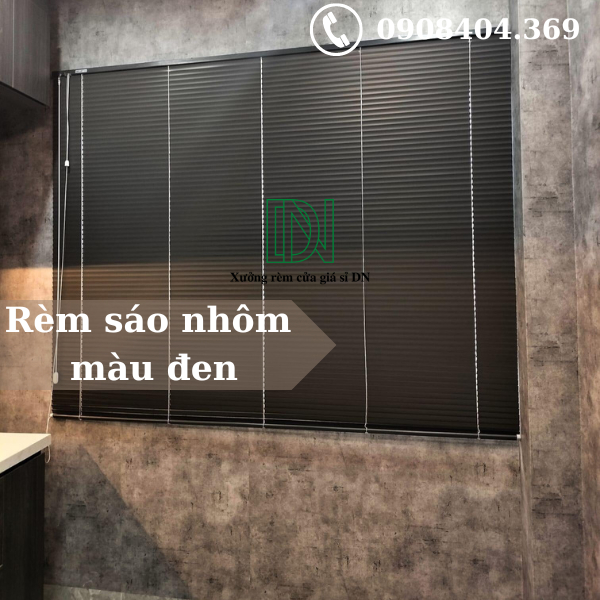 Rèm sáo nhôm Decor,chống nắng màu đen Star Blind St35,nhận làm theo kích thước yêu cầu