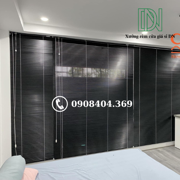Rèm sáo nhôm Decor,chống nắng màu đen Star Blind St35,nhận làm theo kích thước yêu cầu