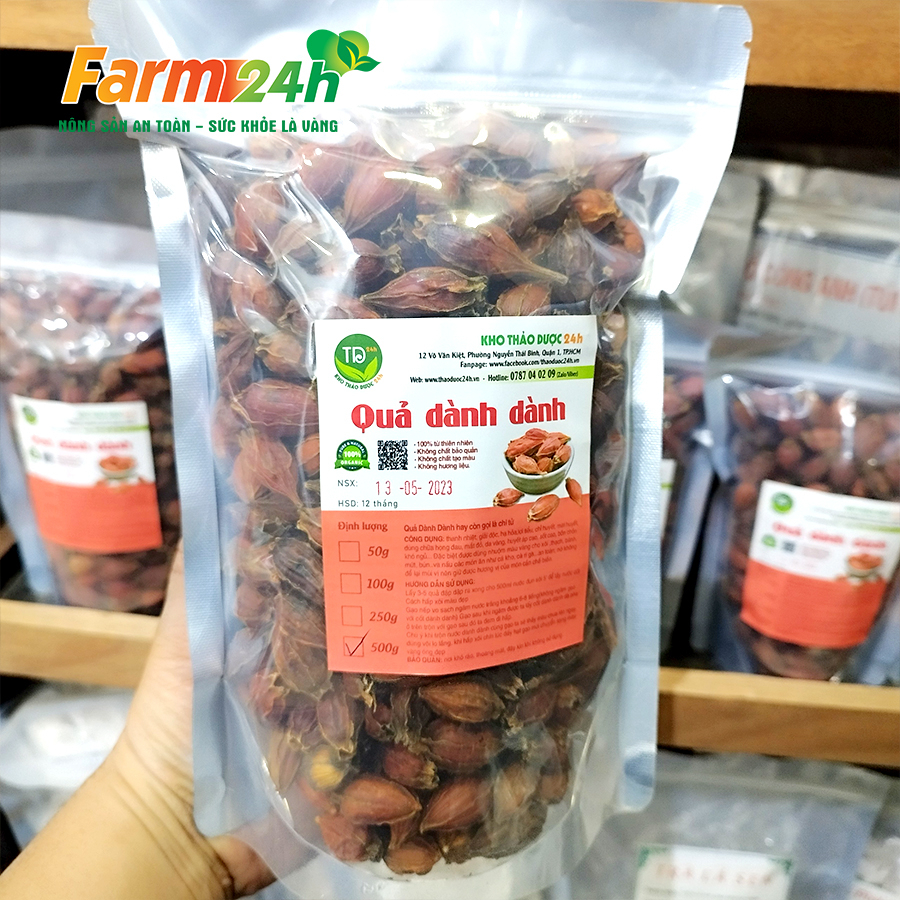Quả dành dành, tạo màu và mùi tự nhiên cho nhiều món ăn, thanh nhiệt, giải độc cơ thể, giảm vàng da I Farm 24h