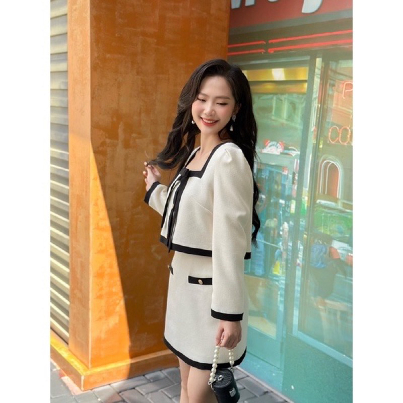 NEWDAY_Chân váy Tweed Annie nguyên tag 90%