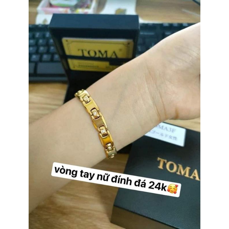 Vòng đeo tay nam, nữ hỗ trợ điều hòa huyết áp Toma Nhật Bản