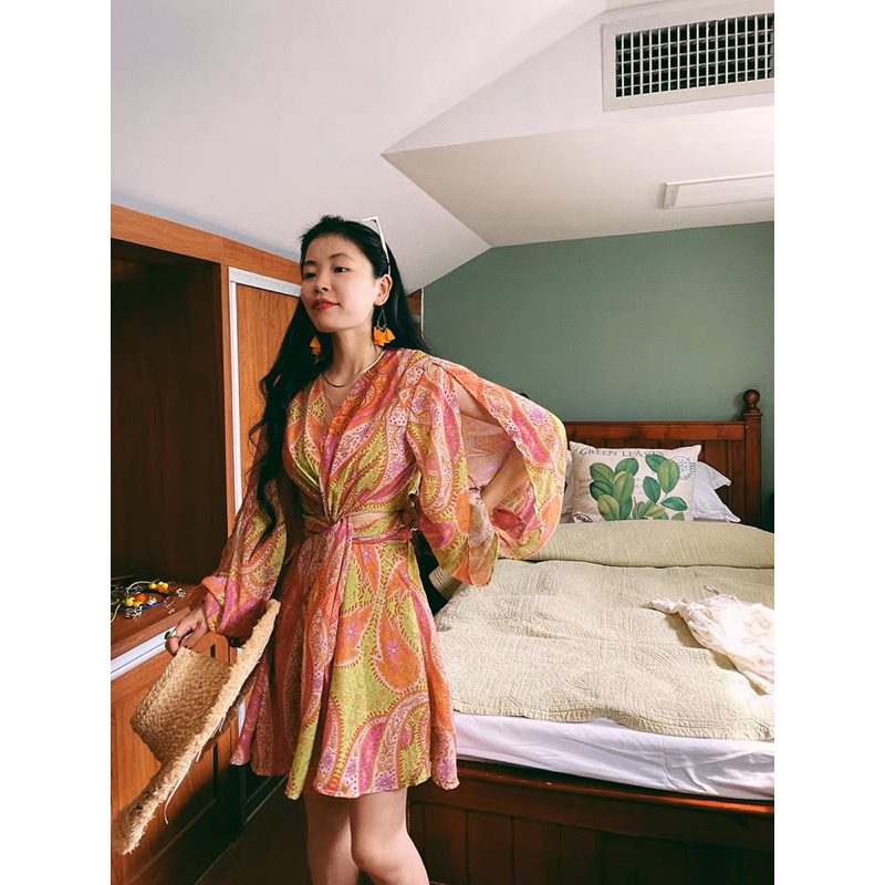 ĐẦM HOẠ TIẾT KHOÉT EO ZR TQXK