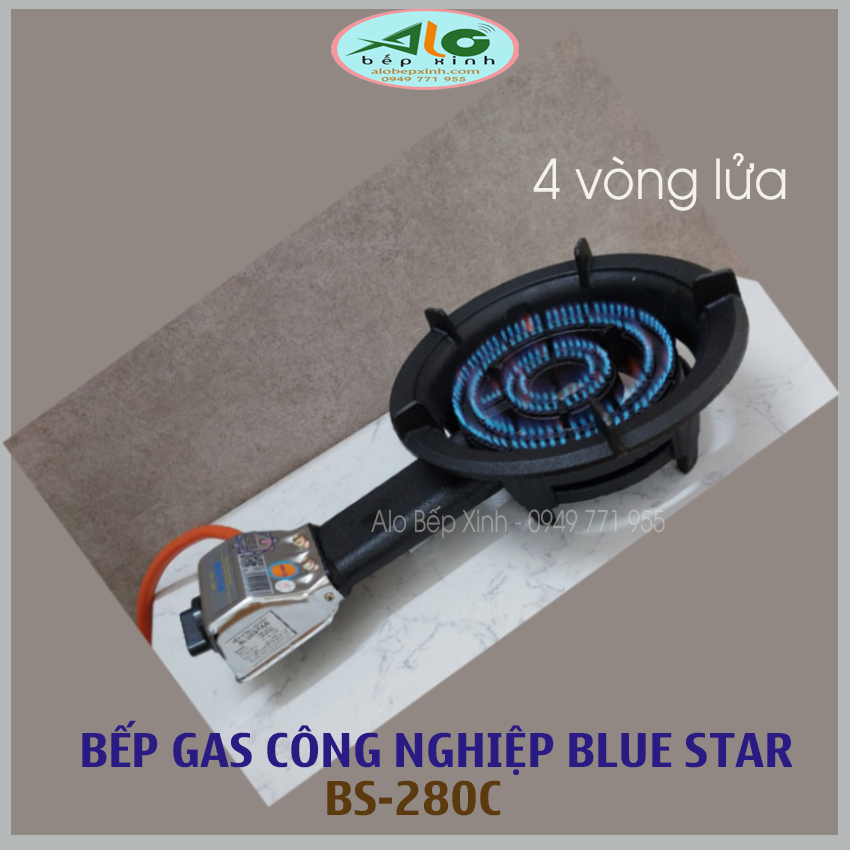 Bếp gas công nghiệp BlueStar BS-280C - bếp hầm - nhìu vòng lửa - sử dụng van thấp áp - Shop Alo Bếp Xinh