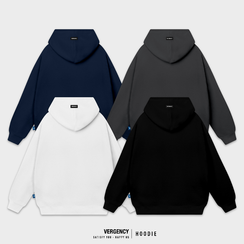 Áo hoodie Vergency nam nữ Simple/ Black, white, navy, gray