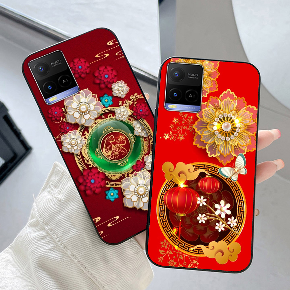 Ốp lưng vivo y21 / vivo y21s / vivo y33s in hình hoa phong cách trung quộc