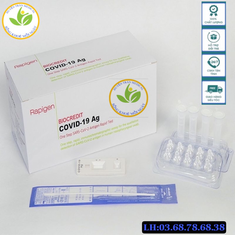 Test nhanh Covid-19 Biocredit Hàn Quốc, Que thử nhanh kháng nguyên Sars-Cov