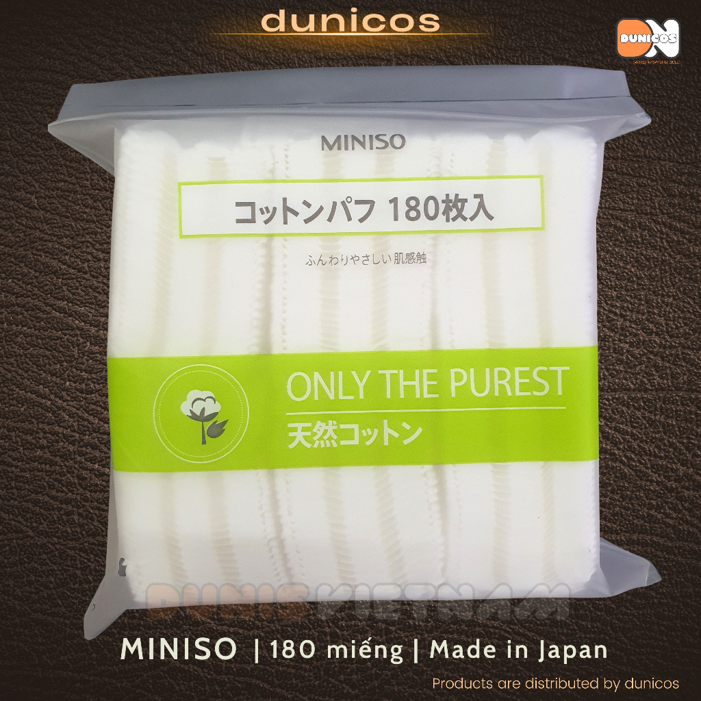 Chính hãng Bông Tẩy Trang Miniso 180 miếng Nhật nhập khẩu