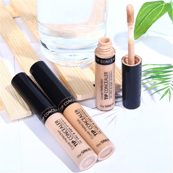 Kem Che Khuyết Điểm The Saem Cover Perfection Tip Concealer (6.5g), Kem Che Mụn Vết Thâm Che Nám Hoàn Hảo The Seam Saiko