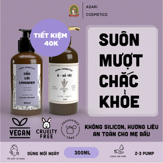 [300-500ml] Combo gội ủ chăm sóc tóc handmade Asari Cosmetics