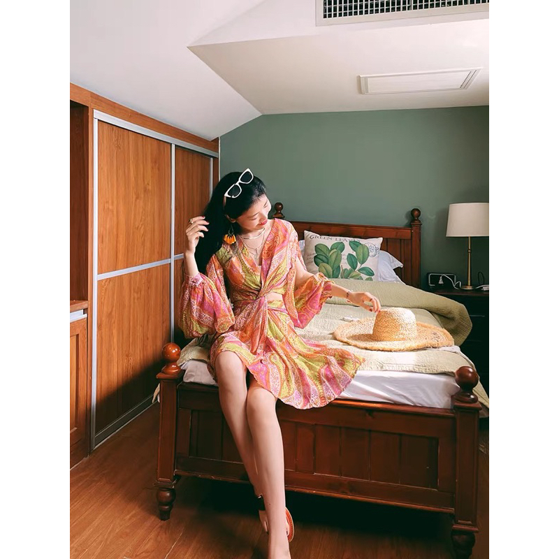 ĐẦM HOẠ TIẾT KHOÉT EO ZR TQXK