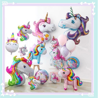Bóng nhôm hình ngựa Pony (unicorn) trang trí sinh nhật, party, đầy tháng, thôi nôi…cho bé