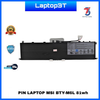 Pin Laptop MSI(ZIN) GS65 8RF 8RE PS42 PS63 MS-16Q3  BTY-M6L chính hãng tuổi thọ cao, bảo hành 09 tháng