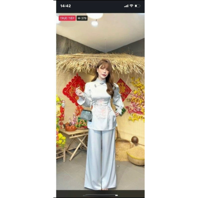 Sét lam thêu đi chùa bigsize 55kg-90kg🎀🎀