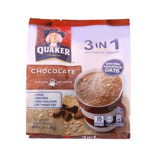 Thức uống yến mạch 3 trong 1 vị chocolate Quaker bịch 420g