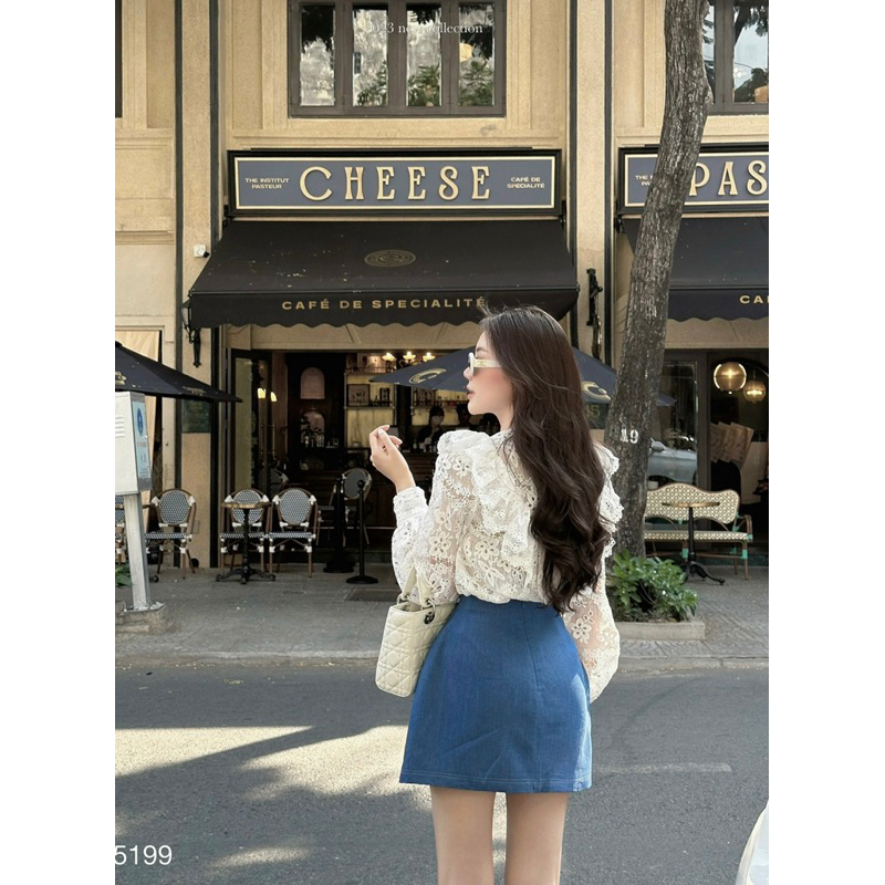 MadebyChloé - Sơ mi ren hoa Babydoll FOREVER YOUNG SHIRT - Thiết kế cao cấp