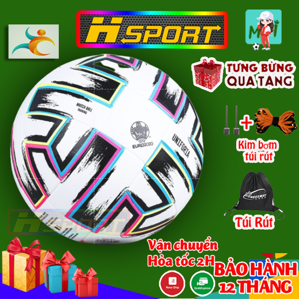 Bóng đá đúc Euro - Số 5 - Quả bóng đá giải vô địch châu Âu - Size 5-Tặng kim bơm, túi lưới SIEU HOT