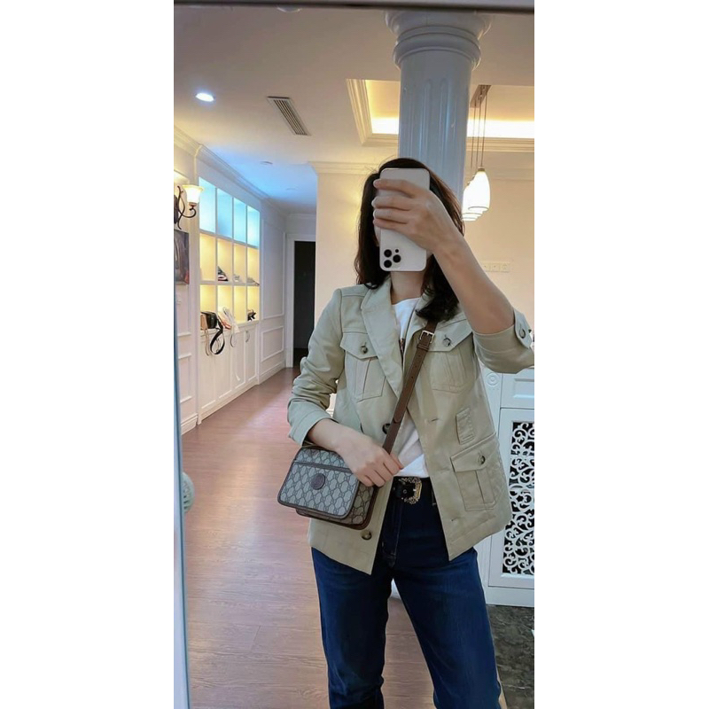 Túi đeo chéo nam nữ unisex full 2 box nam châm Horsebit ngang Smano bags hoả tốc