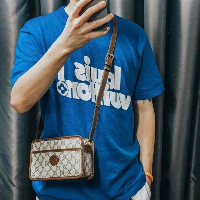 Túi đeo chéo nam nữ unisex full 2 box nam châm Horsebit ngang Smano bags hoả tốc