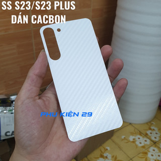 [Samsung S23 /S23 Plus/S23 Ultra] Dán lưng 3D chống xước vân Cacbon - Carbon