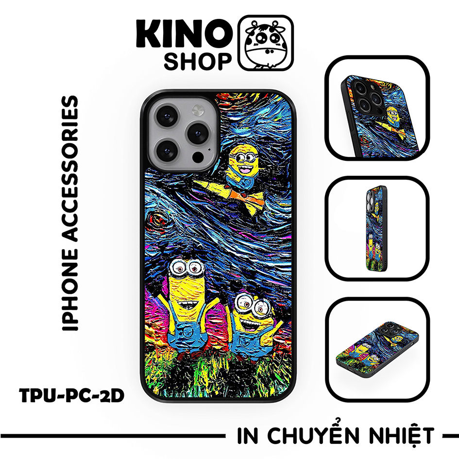 Ốp lưng iPhone KINOSHOP [ 317 ] Minion Ironman viền dẻo đen silicon TPU chống ố vàng , chống va đập 15 Pro Max 11 Xr