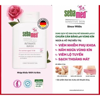 Dung dịch vệ sinh sebamed pH3.8 50ml làm sạch nhẹ nhàng an toàn.