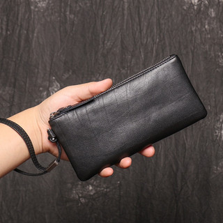 Ví cầm tay da thật siêu mỏng [unisex]