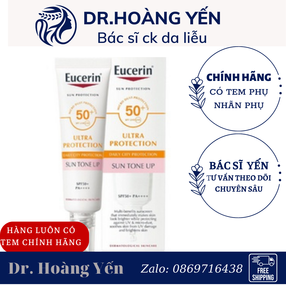 Tinh chất chống nắng nâng tông & dưỡng sáng da tức thì Eucerin Sun Tone Up 30ml BS YẾN