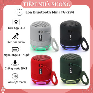 Loa Bluetooth Mini TG-294, Tích hợp LED nhiều màu cực chất, Bass mạnh, Pin nghe liên tục 3 - 4 giờ, Hỗ trợ thẻ nhớ