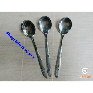 Thìa cafe, cán hoa dài 16cm, loại dày