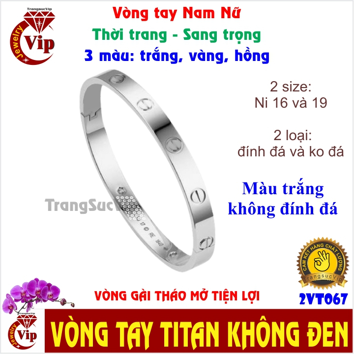 VÒNG TAY Nam Nữ Titan Vàng, Hồng, Trắng | Lắc Tay Thời Trang Đẹp - Vt067V