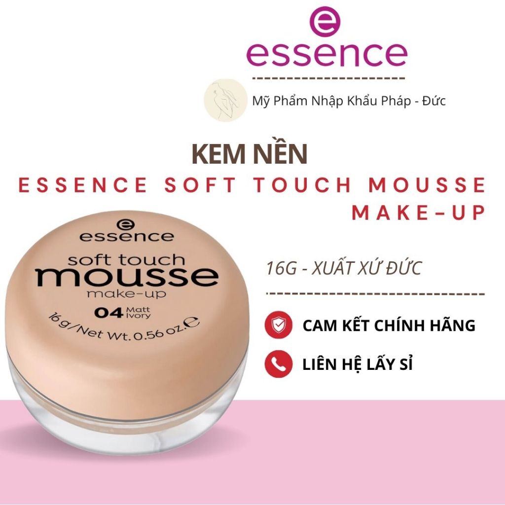Kem nền Essence Soft Touch Mousse Make-Up Matt Ivory - Xuất xứ Đức - 16g
